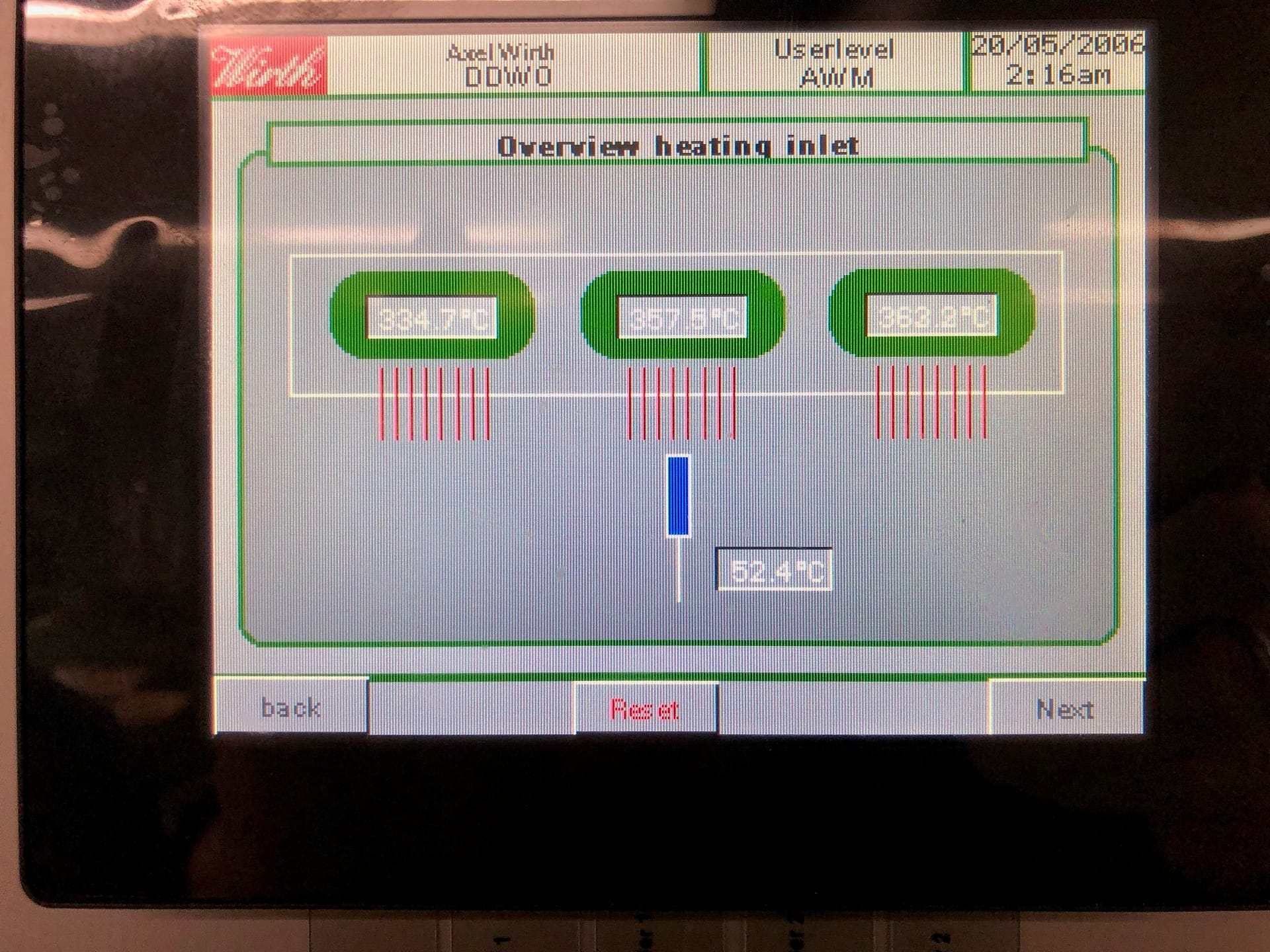 HMI operation